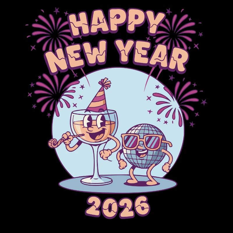 Happy New Year 2026 Fireworks Celebration