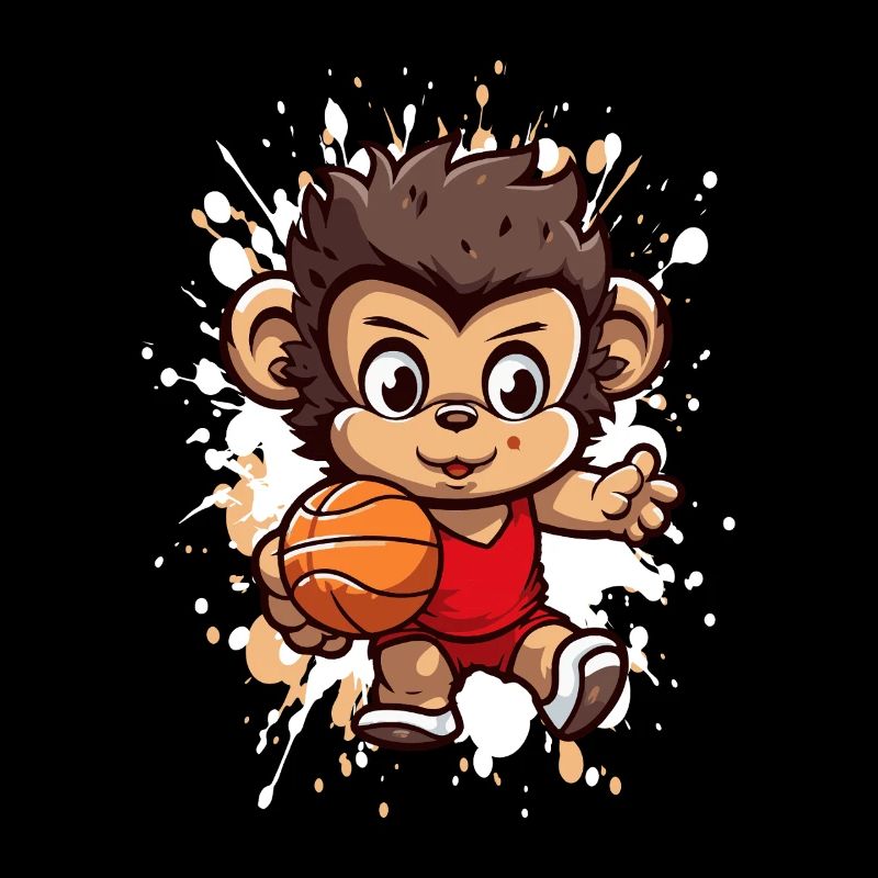 Basket-ball de rue singe
