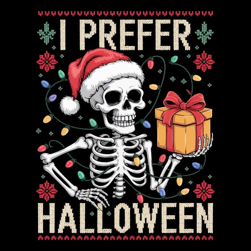 I Prefer Halloween Sarcastic Christmas 