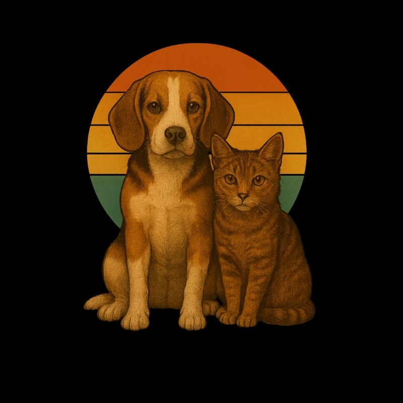 Beagle and Cat