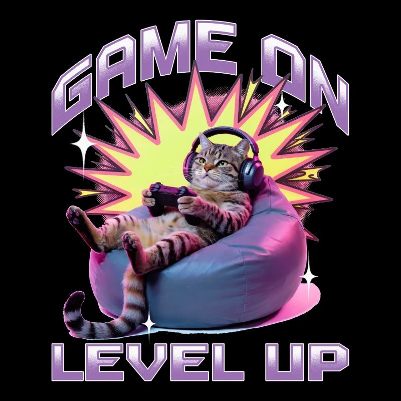Chat gamer drôle