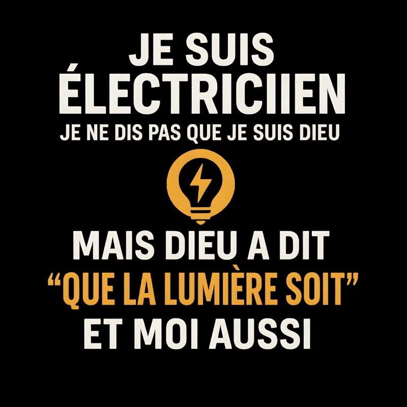 Electrician Light God Humor Profession