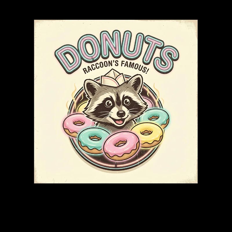 Donuts Raccoons Célèbres Donuts de Raccoon mignons