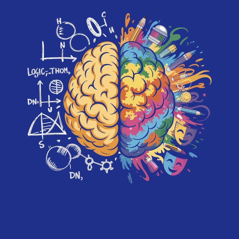 Creative brain color explosion