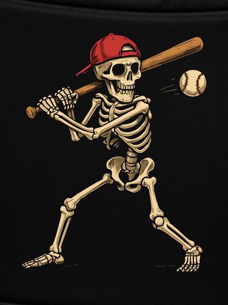 Baseball Playing Skeleton