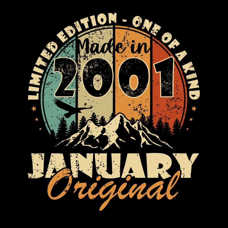 2001 Januar Original Vintage Kreis Tee