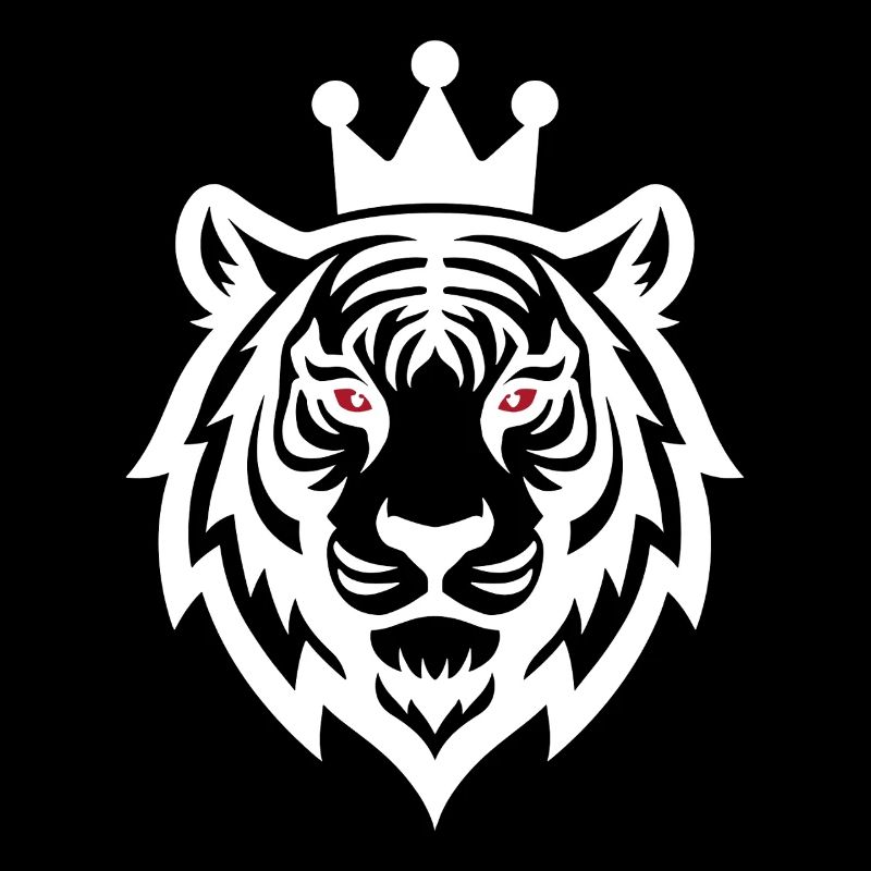 Tiger mit Krone König der Wildnis