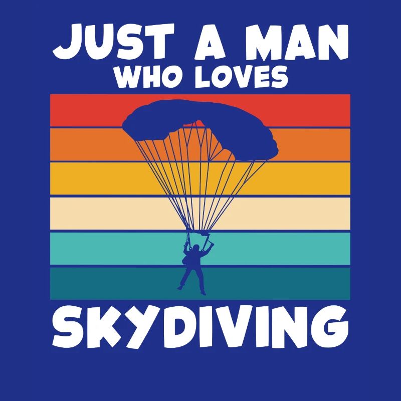 Skydiving Retro Rainbow