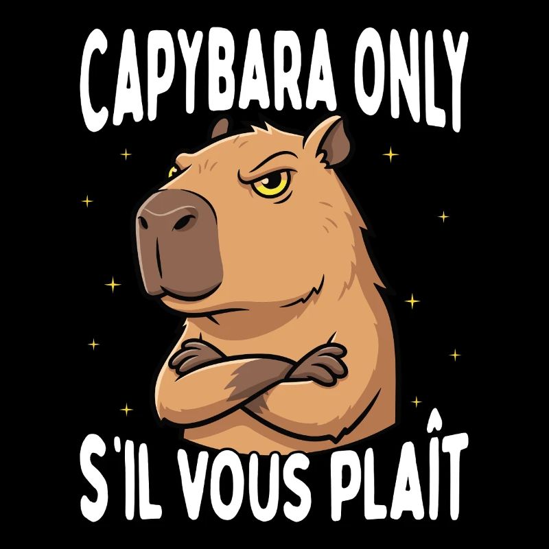 Lustiges Capybara Only S’il Vous Plaît Animal Meme