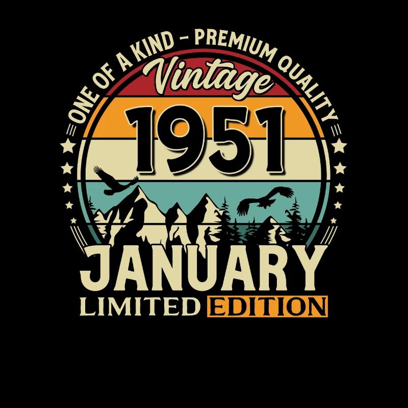 75e anniversaire Millésime de janvier 1951