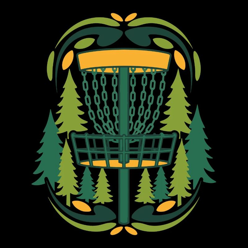 Forest Disc Golf Basket Flying Disc Szene