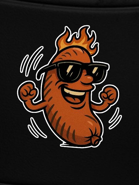 Bratwurst with sunglasses