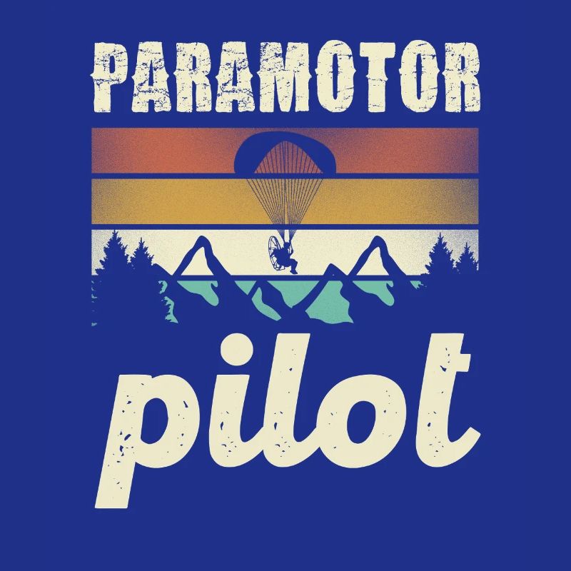 Paramotor Pilot Retro Sunset