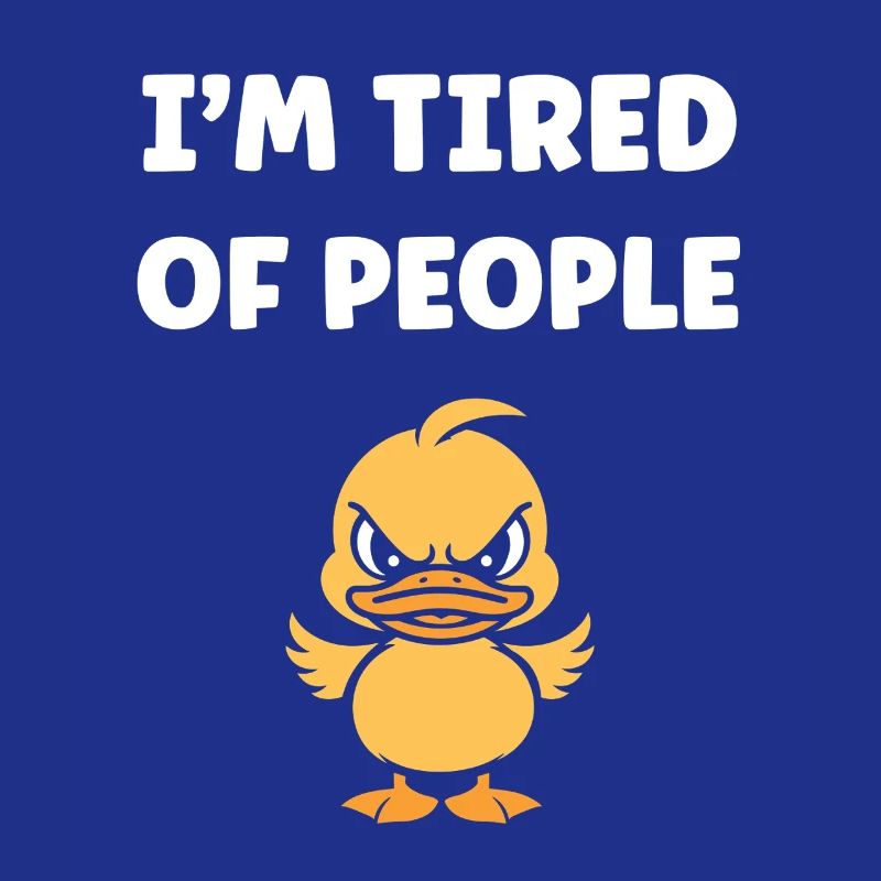 Fed up with people Grumpy Duck