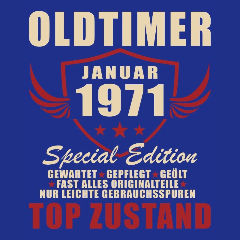 55. Geburtstag Geschenk Oldtimer Januar 1971