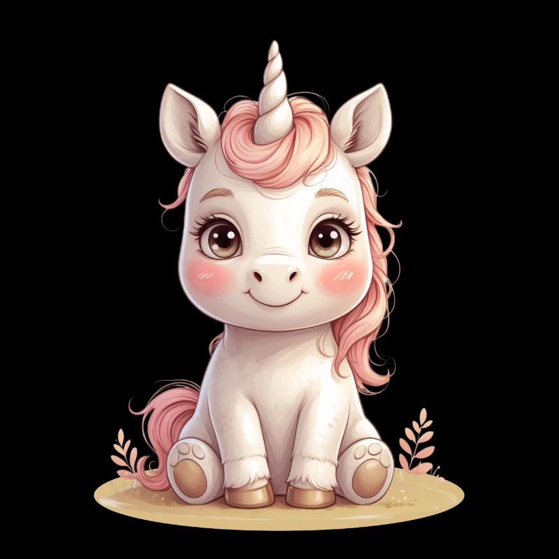 Illustration du bébé licorne doux