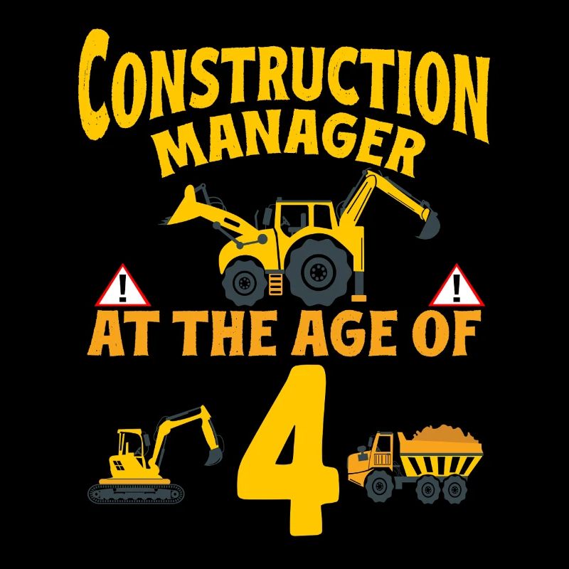 Fête de construction 4e anniversaire Camion de 4 ans