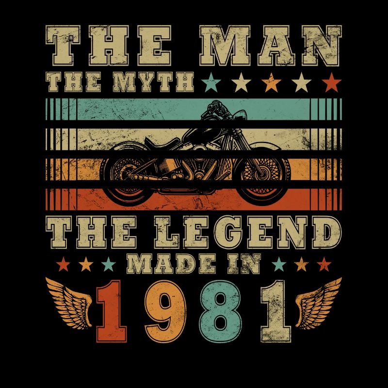 45e anniversaire motard motard 1981