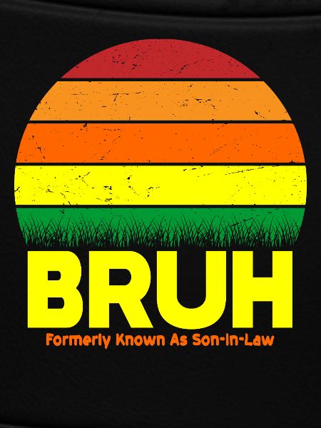 Bruh Retro Sunset Logo