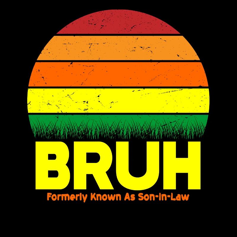 Bruh Retro Sunset Logo