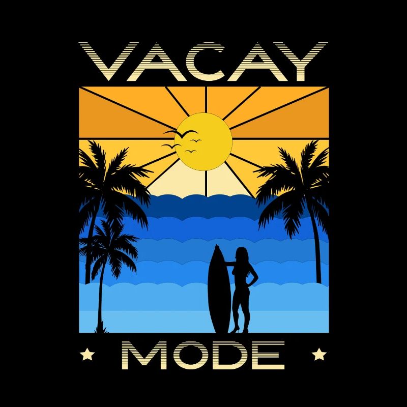 Vacances amusantes et design de surfeurs
