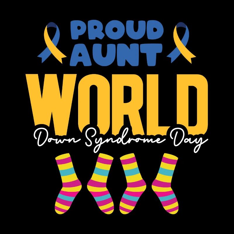 Proud Aunt World Down-Syndrom-Tag Sockendesign