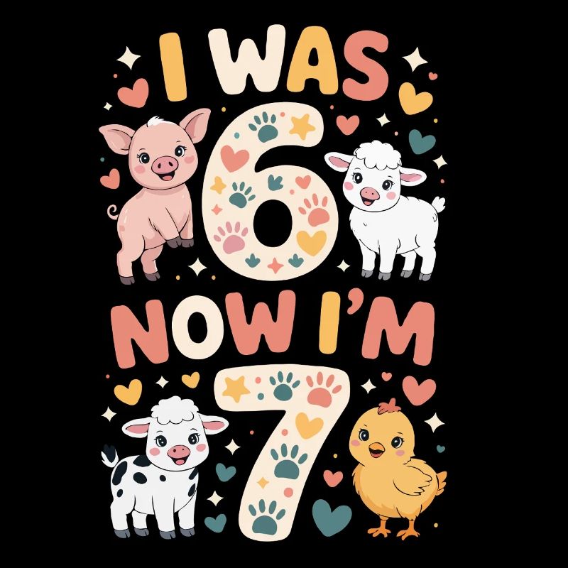 Anniversaire 7 ans : Imprimé animal