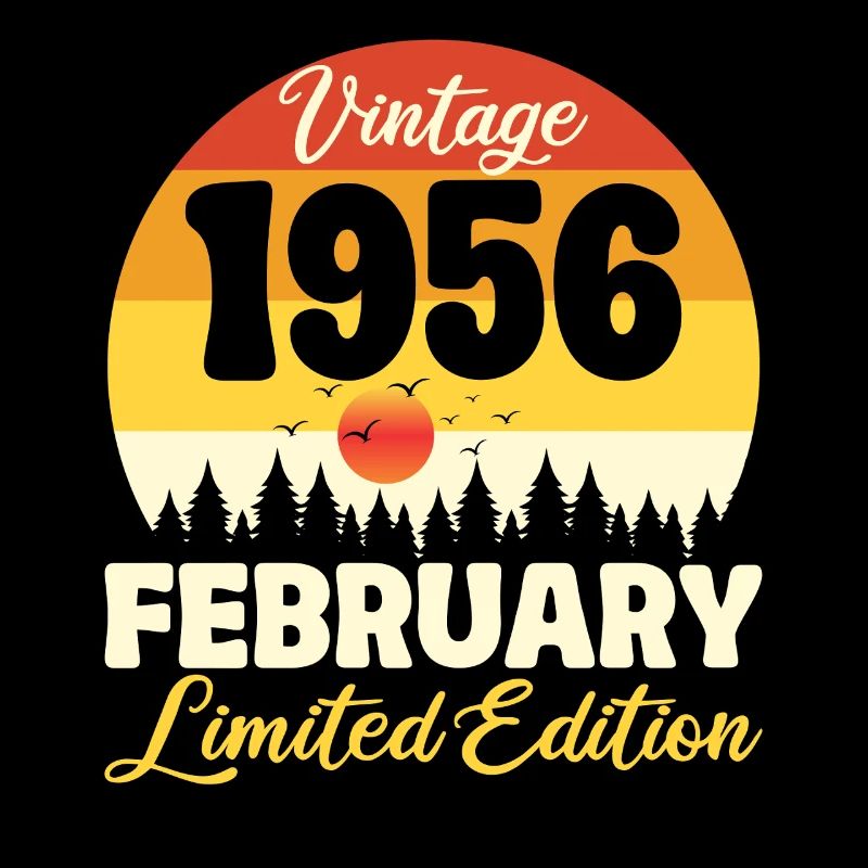 Geburtstag Februar 1956 Geschenk Vintage Limited