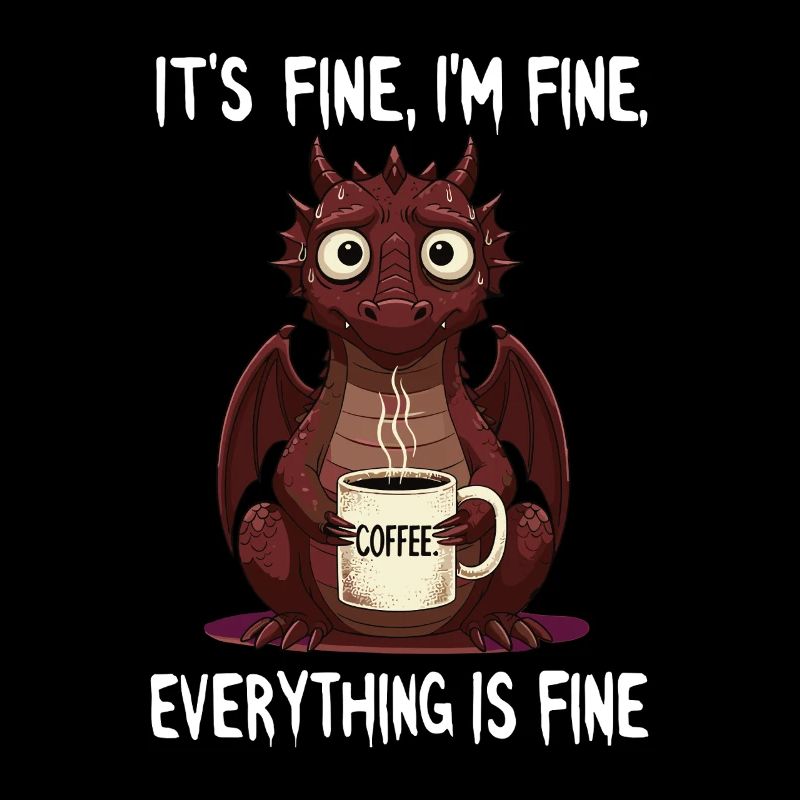 Its Fine In Fine Coffee Dragon Humor