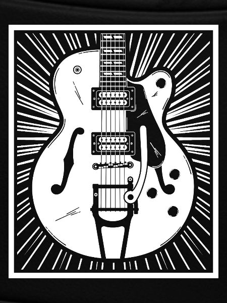 Retro Guitar Silhouette