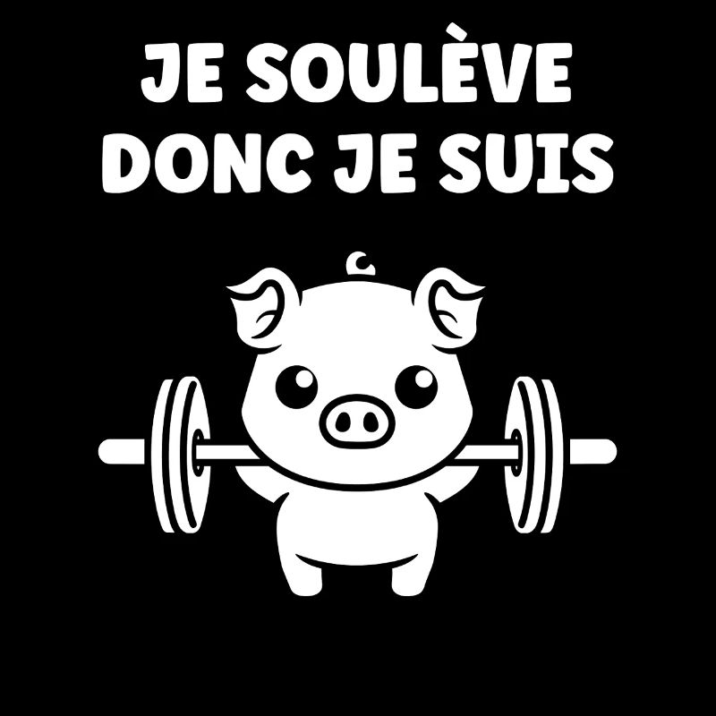 Cochon Haltérophile Je Soulève