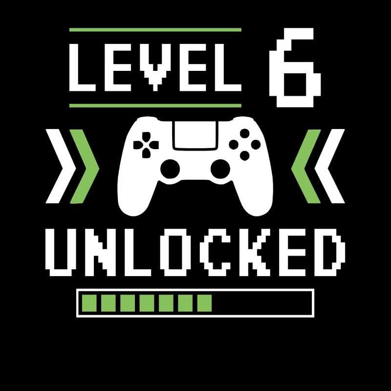 6. Geburtstag 6 Jahre Level 6 unlocked Geschenk