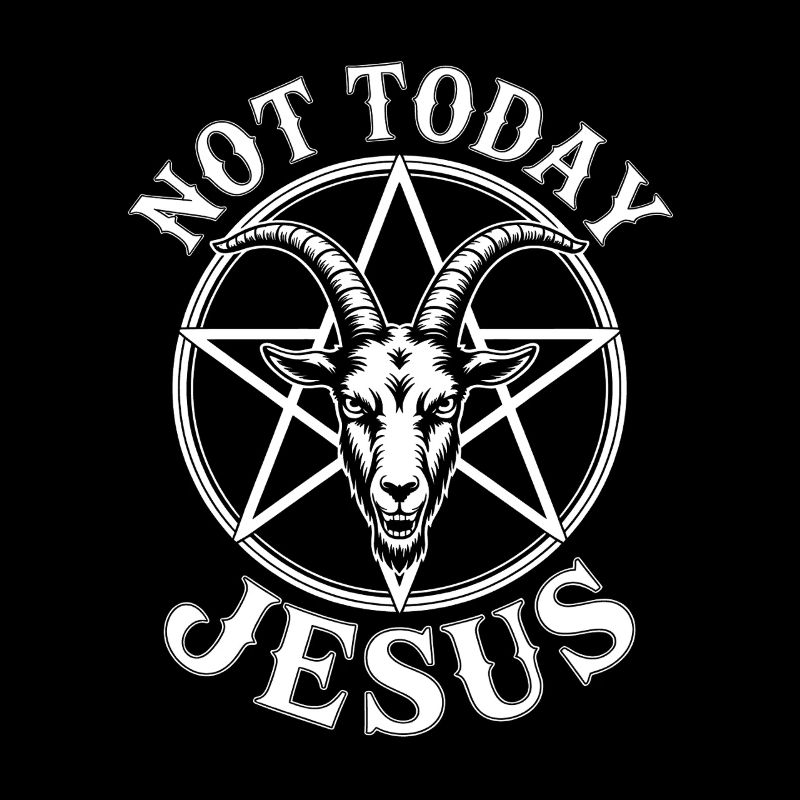 Not Today Jesus Ziegen-Pentagramm-Logo