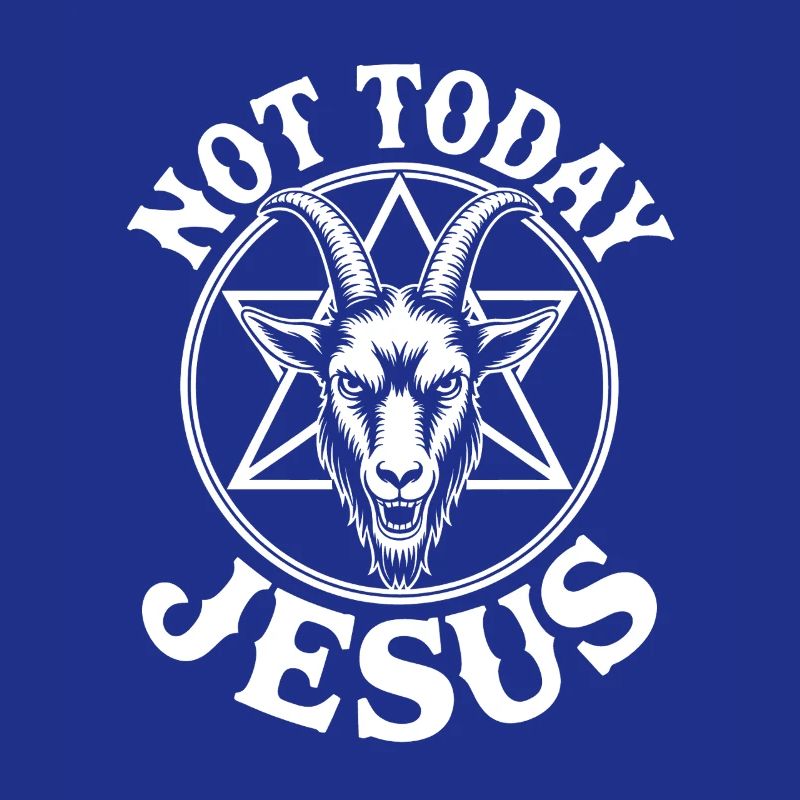 Gothic goat head with pentagram