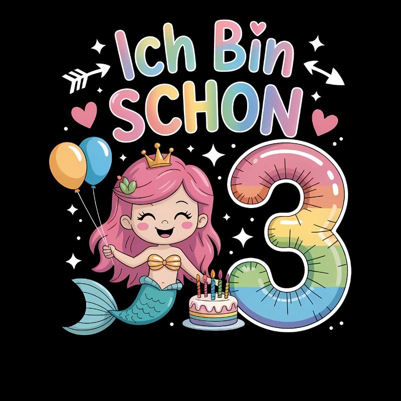 Ich Bin Schon 3 Meerjungfrau Geburtstag