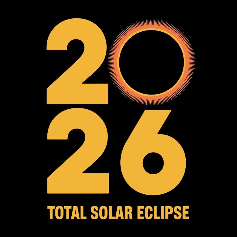 Parcours total de l’éclipse solaire 2026 rétro