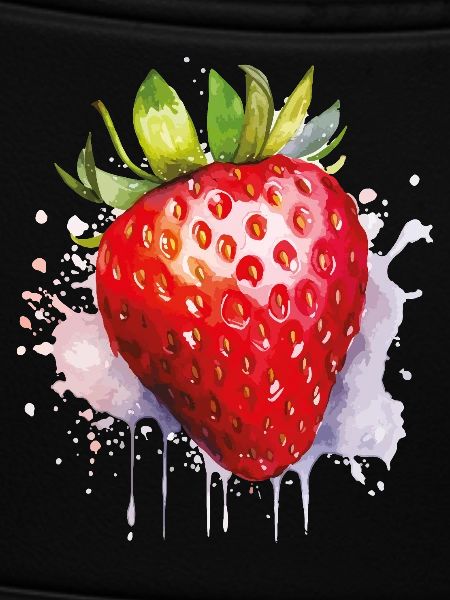 Wasserfarbene Erdbeere Spritzer