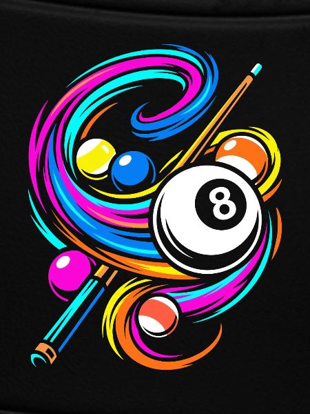 Billard Kugeln und Queue