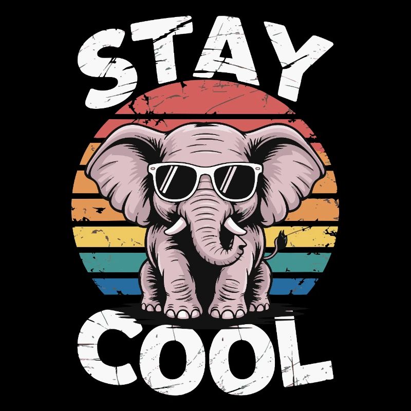 Stay Cool Elephant - Kids Retro