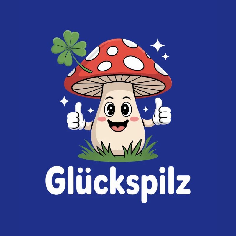 Lucky Funny Toadstool with Shamrock