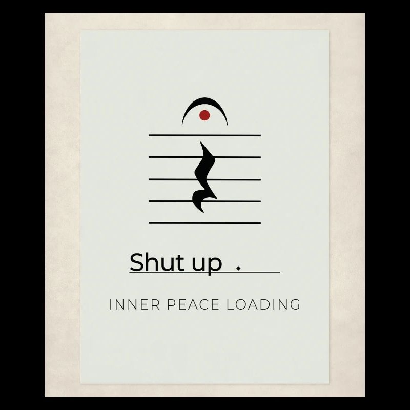 Tais-toi – Conception de chargement Inner Peace