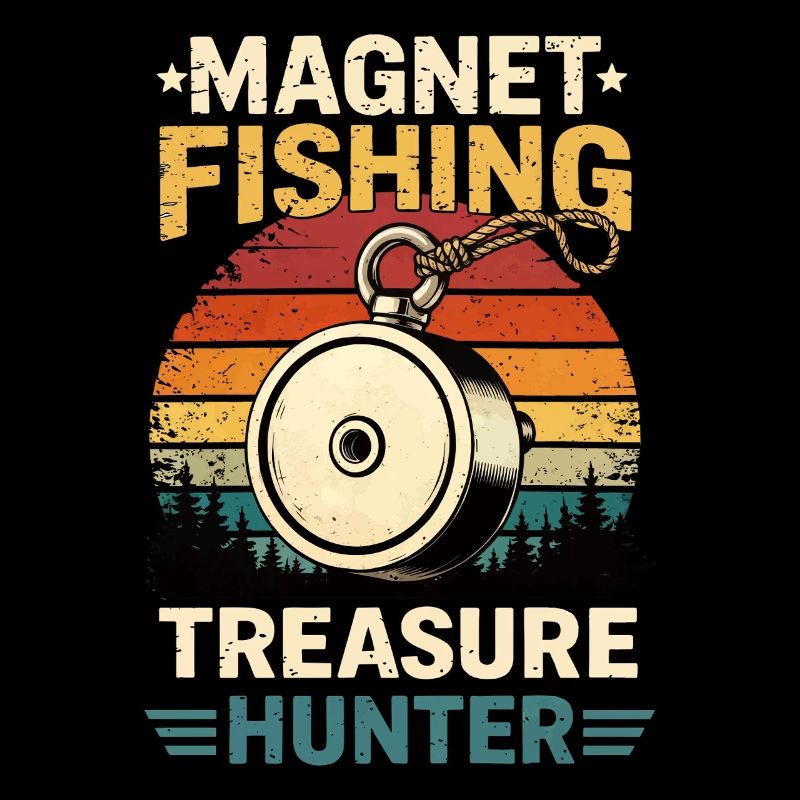 Vintage Magnetfischen Schatzjaeger