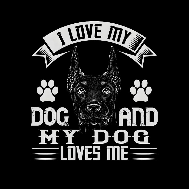 Dobermann Hundeliebe Spruch Grafik Design
