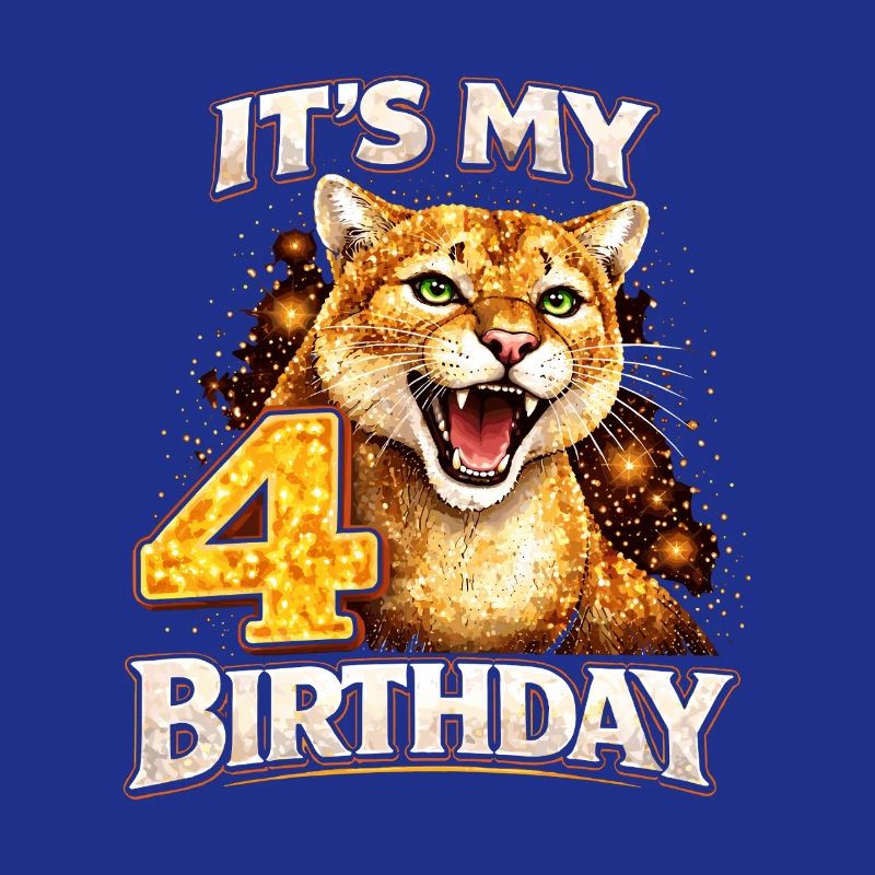 C’est mon 4e anniversaire léopard Kinder Geburtstag