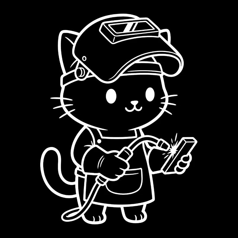 Kawaii Katze Schweißer