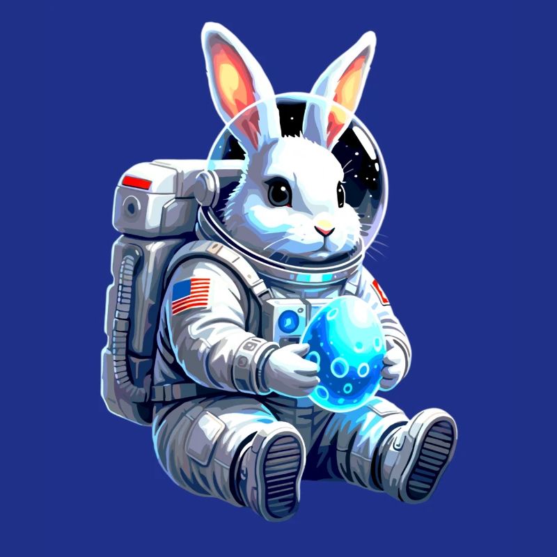 L’astronaute Lapin de Pâques Œuf de l’Espace