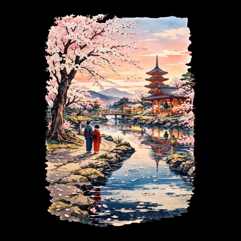 Traditional Japanese cherry blossoms