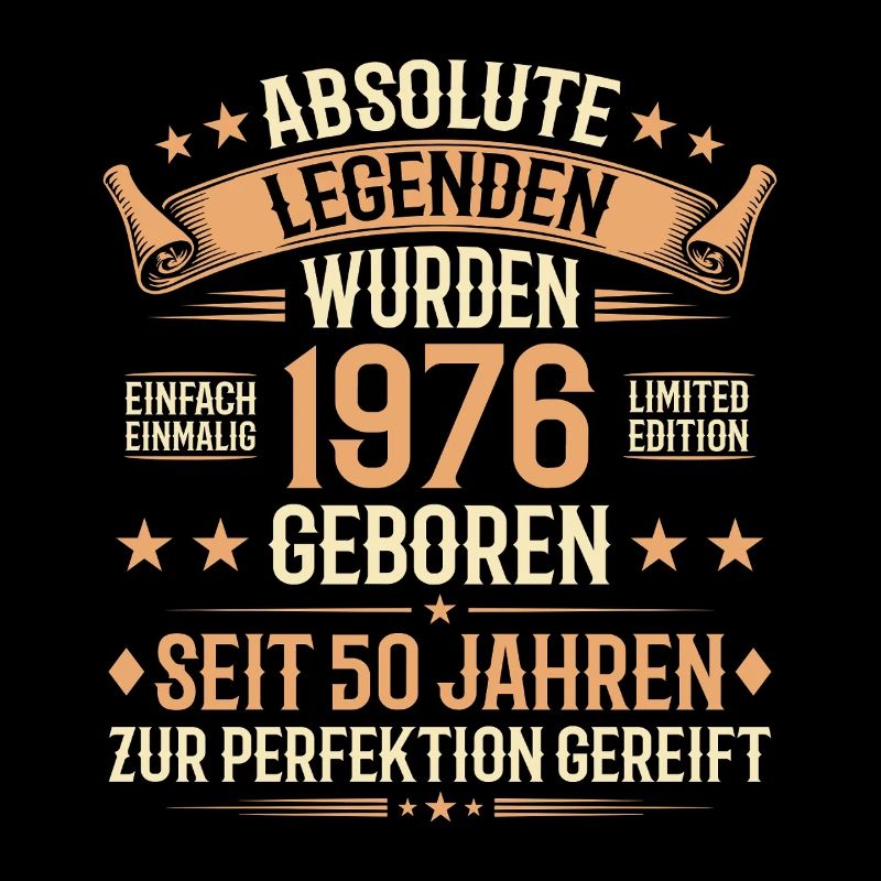 50e anniversaire Legend Vintage Gift 1976