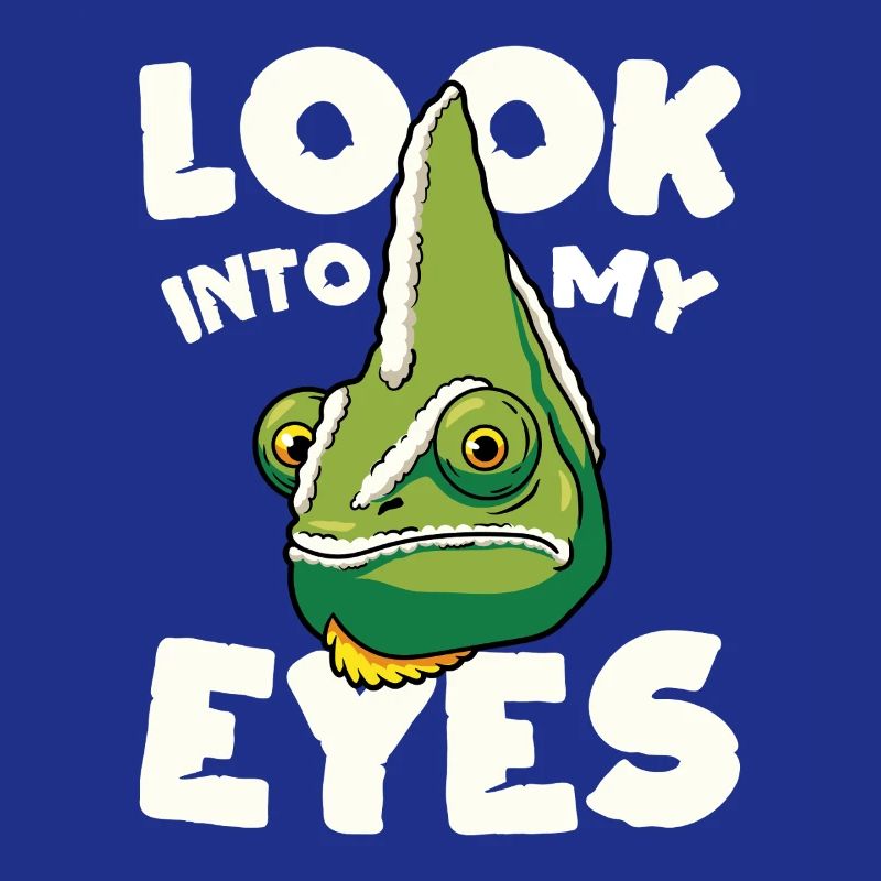 Regarde-moi dans les yeux, design caméléon drôle