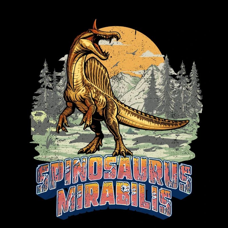 Spinosaurus Mirabilis Retro New Dinosaur